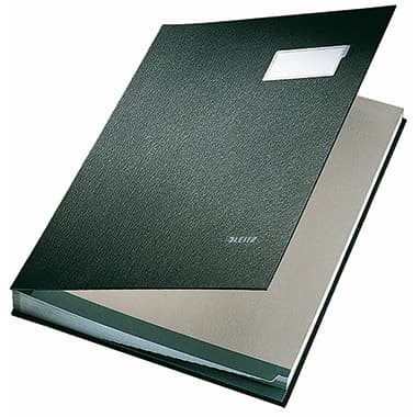 Leitz Unterschriftsmappe DIN A4 20Fächer Graupappe sw