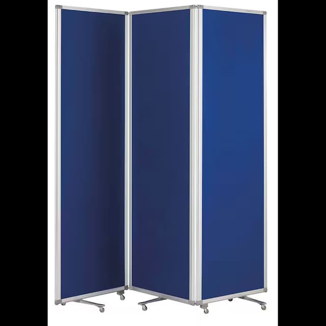 magnetoplan Präsentationswand 182x181x36cm blau