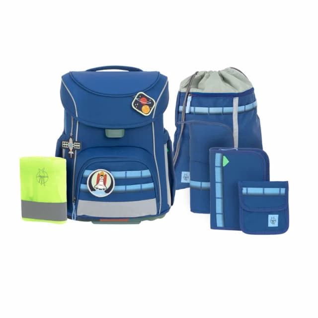 Schulranzen Set 7-teilig Slim - Unique, Dunkelblau
