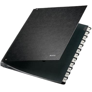 Leitz Pultordner DIN A4 12Fächer Hartpappe sw