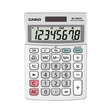 Casio Tischrechner 10x14cm 8stellig silbergrau