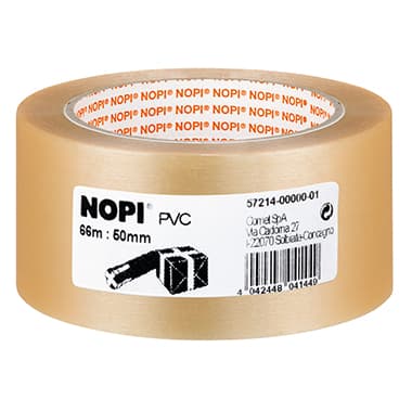 Nopi Packband 50mmx66m PVC transparent