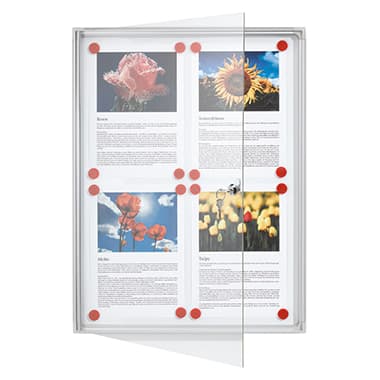 Franken Schaukasten X-tra! Line für 4x DIN A4 Aluminium