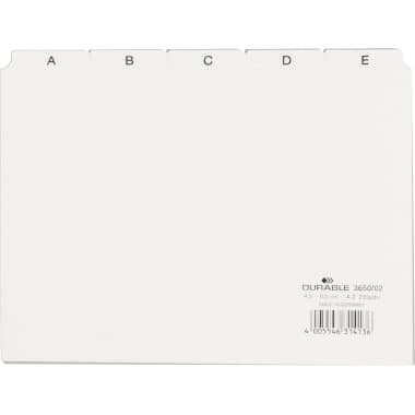 Durable Leitregister DIN A5 quer A-Z Kunststoff ws