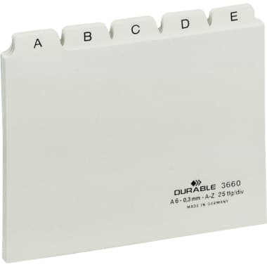 Durable Leitregister DIN A6 quer A-Z Kunststoff ws