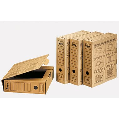 Bene Archivschachtel DIN A4 Wellpappe braun