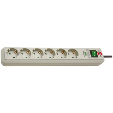 brennenstuhl Steckdosenleiste Eco-Line 6fach grau