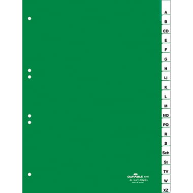 Durable Ordnerregister A-Z A4 20tlg umschw. Taben gn
