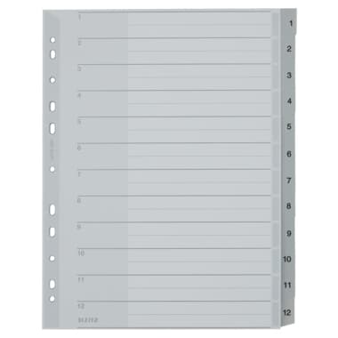 Leitz Register DIN A4 1-12 PP gr