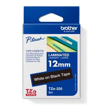 Brother Schriftband-Kassette 12mmx8m laminiert ws auf sw