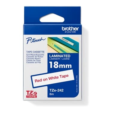 Brother Schriftband-Kassette 18mmx8m laminiert rt auf ws