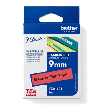 Brother Schriftband-Kassette 9mmx8m laminiert sw auf rt