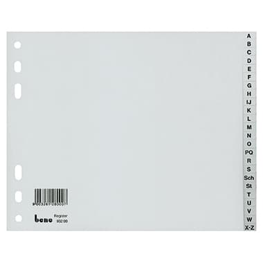 Bene Register A-Z DIN A4 24t. Kunststoff gr