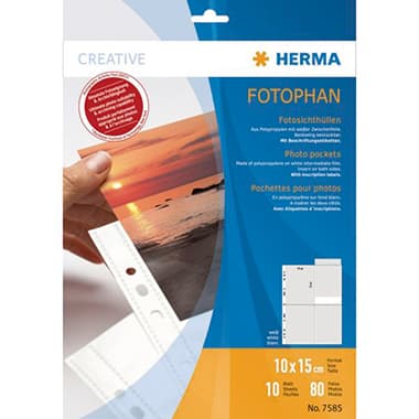 Herma Fotohülle Fotophan für 15x10cm weiß 10 St./Pack.
