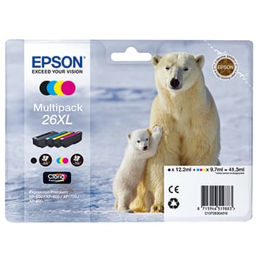 Epson Tintenpatrone 26XL sw/c/m/y 4St