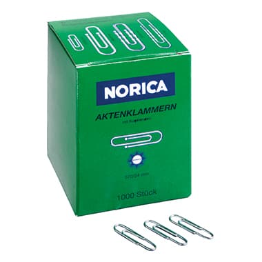 Norica Büroklammer 24mm Metall glatt verzinkt 1000St.