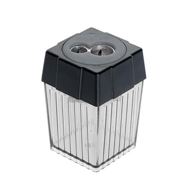 Alco Doppelspitzdose quadratisch schwarz rauch
