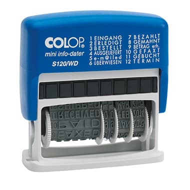 Colop Datumstempel mini info- dater S120/WD bl/gr
