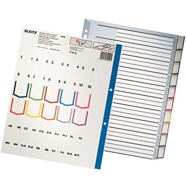 Leitz Register blanko DIN A4 10teilig PP gr