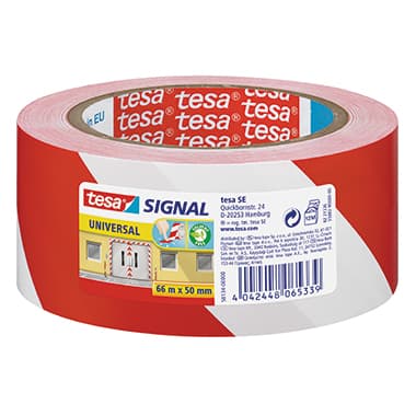 tesa Signalklebeband 50mmx66m bedruckt rt ws