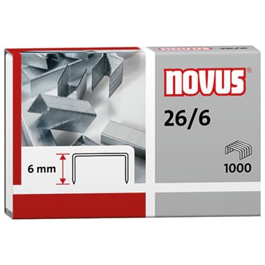 Novus Heftklammer 26/6 verzinkt 5.000 St./Pack.
