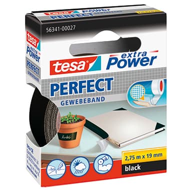 tesa Gewebeband Extra Power Perfect 19mmx2,75m sw