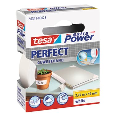 tesa Gewebeband Extra Power Perfect 19mmx2,75m ws