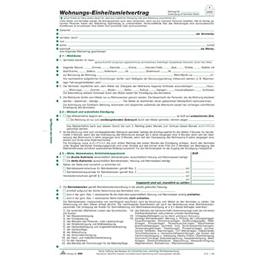 RNK Mietvertrag DIN A4 4Blatt