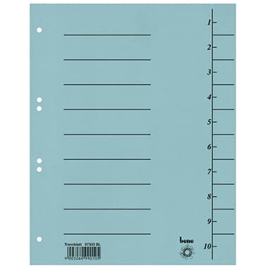 Bene Trennblatt A4 Karton blau 100 St./Pack.