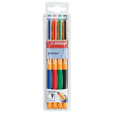 Stabilo Tintenroller pointVisco 0,5mm sort 4 St.