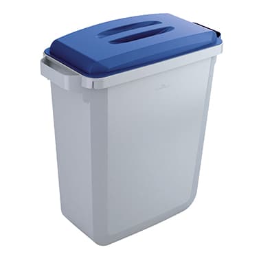 Durable Abfalleimer DURABIN 60l grau +Deckel bl