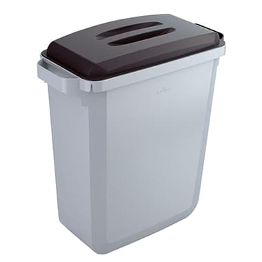 Durable Abfalleimer DURABIN 60l grau +Deckel sw