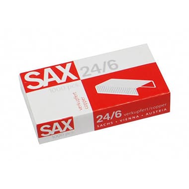 Sax Heftklammer Nr. 24/6mm verkupfert 1.000 St.