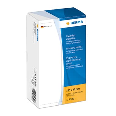 Herma Frankieretikett 163x45mm doppelt ws 500 St.