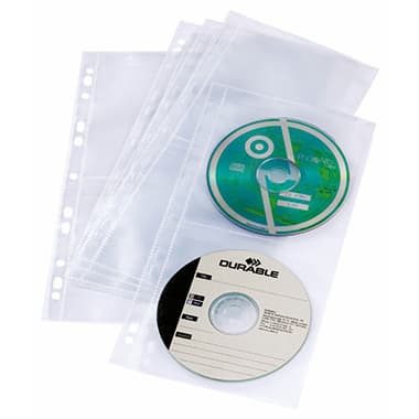 Durable CD Hülle COVER DIN A4 für 4 CDs tr 5 St.