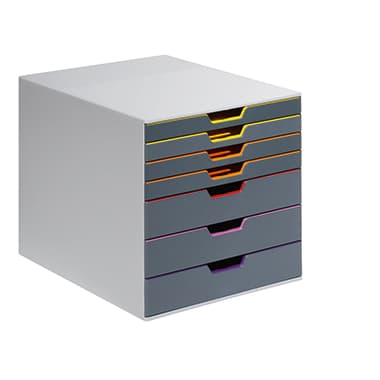 Durable Schubladenbox VARICOLOR 7 7Fächer gr/farbig