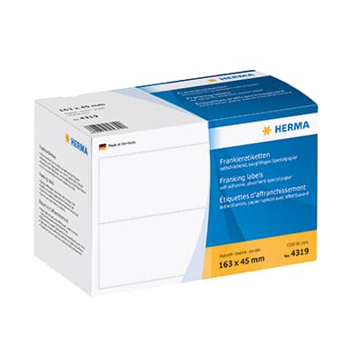 Herma Frankieretikett 163x45mm doppelt ws 1.000 St.