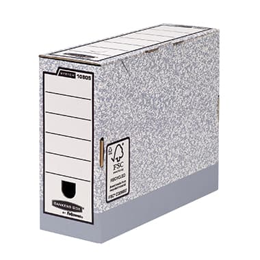 Bankers Box Archivschachtel System grau/weiß