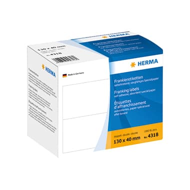 Herma Frankieretikett 130x40mm weiß 1.000 St./Pack.