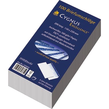 Cygnus Briefumschlag DL oF hk ws 100St