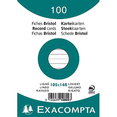 Exacompta Karteikarte DIN A6 lin. ws 100 St.