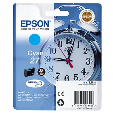Epson Tintenpatrone 27 3,6ml cyan