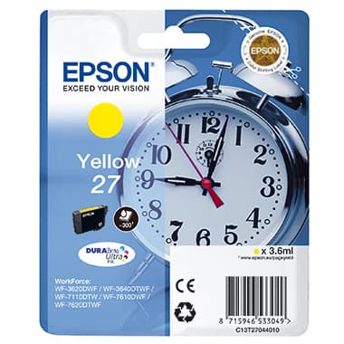 Epson Tintenpatrone 27 3,6ml gelb