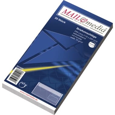 MAILmedia Briefumschlag DL mF sk ws 25St.