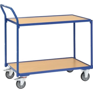 fetra Tischwagen 1.000x600mm 2Böden blau