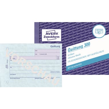 Avery Zweckform Quittung DIN A6 quer 50Blatt