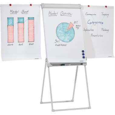Franken Flipchart Standard Deluxe 67x95cm hellgrau