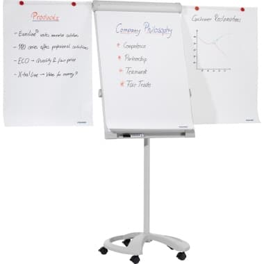 Franken Flipchart Mobile Deluxe 67x95cm Rundfuß hgr