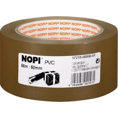 Nopi Packband 50mmx66m PVC braun