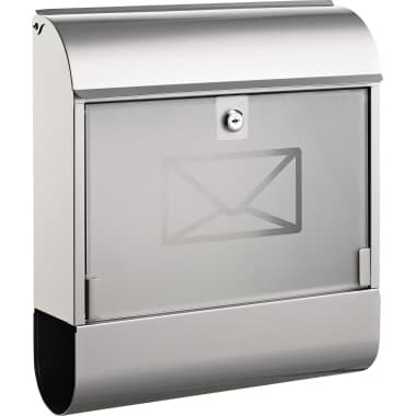 Alco Briefkasten 36x40x11cm Metall silber